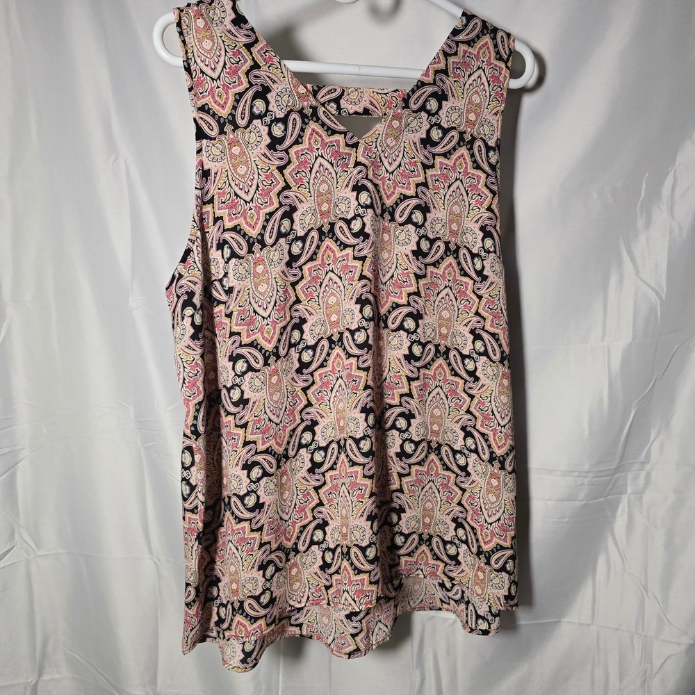 Maurices Womens XL Paisley Sleeveless Tank Top Blouse boho indie summer